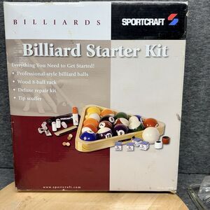 Sportcraft Billiard Starter Kit. NIB Complete
